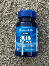 Puritan's Pride Biotin 5000 mcg - 60 Softgels
