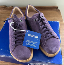 Birkenstock Bend Low Suede Sneakers Dark Berry Womens 5 EU 36 Narrow NIB