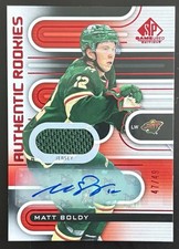 2022-23 SP Game Used Hockey Authentic Rookies Red Matt Boldy RPA /49 #168 Rookie