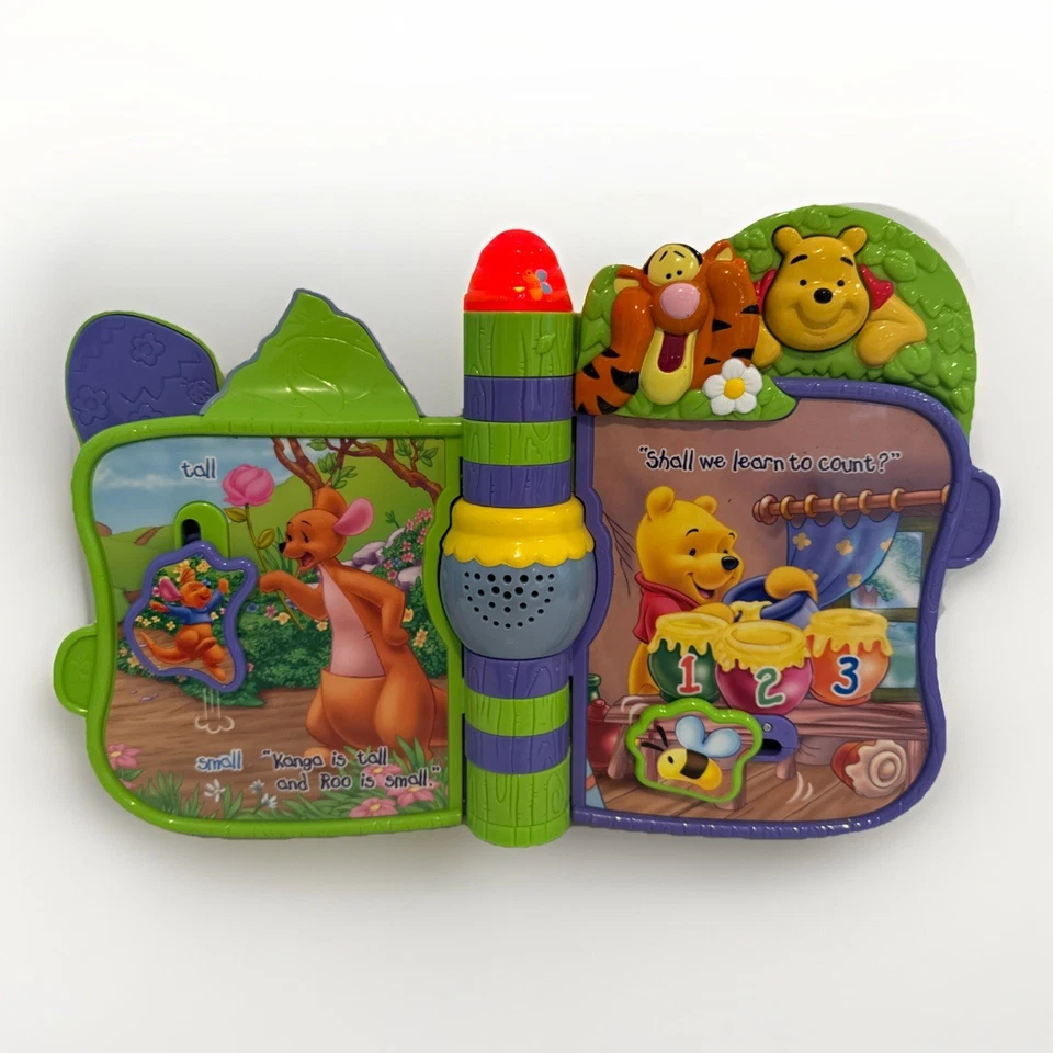 Vtech Disney Winnie the Pooh & Tigger Words ABCs Interactive Talking Book Lot - Image 4 of 4