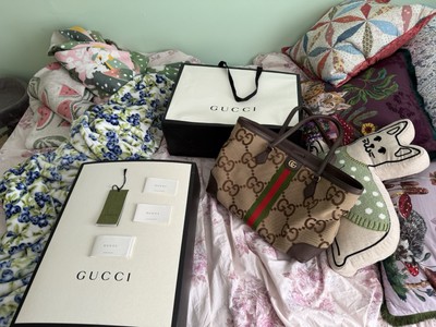 Gucci Ophidia Jumbo GG Tote Bag Purse With Box And Bag