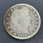 1916-D Barber Quarter 90% Silver CLEANED POLISHED