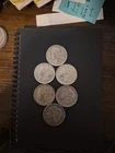 Silver Dollars. One Silver Peace Dollar And Five Silver Morgan Dollars