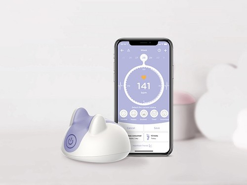 Hubble Connected ROO Prenatal Heartbeat Monitor Bluetooth No Gel Required 