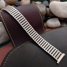 19mm 18mm 17mm 16mm Gold RGP Black JB Champion Unused 1970s Vintage Watch Band