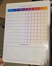 Contempo Magnetic Dry Erase Chore Chart 11 x 14 Inches, White Frame 3603U00-04 