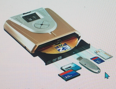 EZDigiMagic DM220-U08 Portable DVD Burner USB 2.0 Backup Device Multi Card