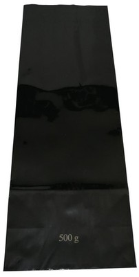 100 Teetüten 500g schwarz OPP Kraftpapier PET-Blockbodenbeutel 105+65 x295mm