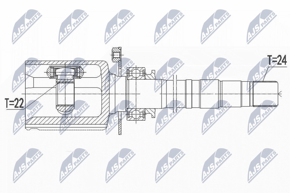 Fits NTY NPW-FT-042 Inner joint