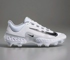 NIKE ALPHA HUARACHE ELITE 4 Low MCS FD6255-100 White Mens Baseball Cleats Sz 11 — photo 1