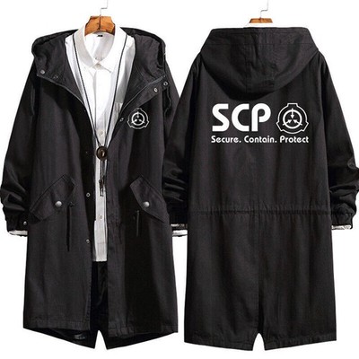 SCP Secure Contain Protect Foundation Cosplay Trench Sweatshirts Coat Top Hoodie