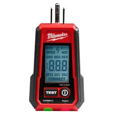 Milwaukee Tool 2224-20 Receptacle Tester, Lcd, Digital