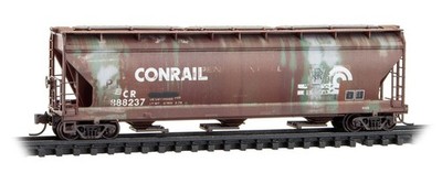 N Scale Micro-Trains MTL 094 44 990 Conrail ex-Pennsylvania 3-bay Covered Hopper