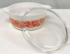 Vintage Pyrex 475 B 2.5 qt. Friendship Pattern Casserole Dish with Lid