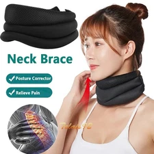 Adjustable Collar Neck Support Brace Soft Cervical Traction Device Pain Relief