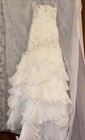 Galina Signature Wedding Dress Gown White Beads Tulle Davids Bridal SZ 4 Bag NWT — photo 5