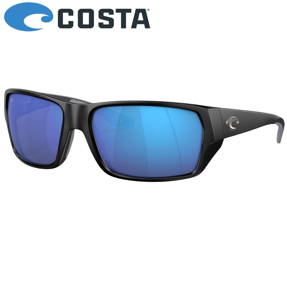 COSTA Polarized Sunglasses TAILFIN Matte Black Frame/580G Blue Mirror