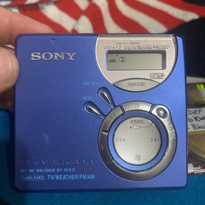 Sony MZ-NF610 MD Walkman TypeS Net MD MiniDisc Player Recorder Tested Working