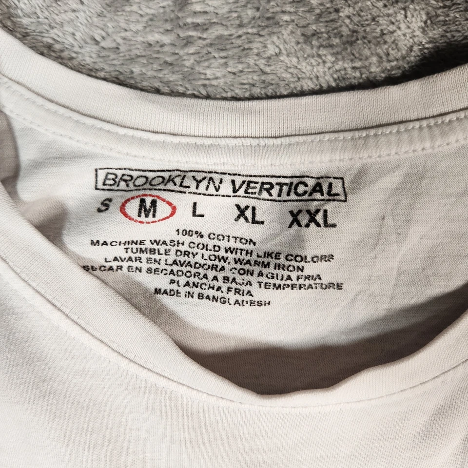 Camisa Michael Jordan De Colección Rara Mj 23 Brooklyn Vertical Mediana M White Bulls Foto 3 de 4