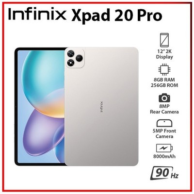 Infinix XPAD 20 Pro LTE 8GB+256GB GREY Octa Core Android PC Tablet (Wi-Fi+4G)