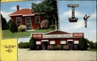 Augusta GA Circular Motor Court two view Coca Cola signs unused vintage postcard