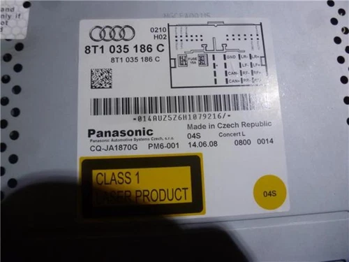 8t1035186c Sistema Audio/Radio Cd para AUDI A4 BERLINA (8K2) Básico 2008 40807 - Imagen 2 de 4