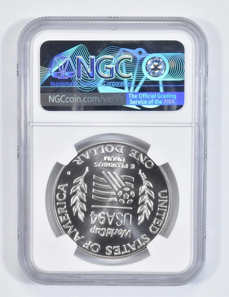 1994-D World Cup Soccer Commemorative Silver Dollar MS70 NGC *2820 - Image 2 of 4