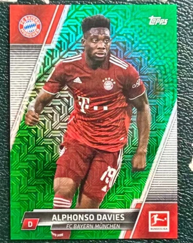 Alphonso Davies 2021-22 Topps Bundesliga Japan Edition Green Mojo 92/99 #83
