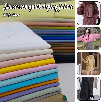 Sunscreen Quick Drying Fabric Outdoor UV Protection Ultra DIY Material 50*150cm