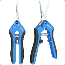6.5" Pruning Shears Trimming Scissors: 2 Pack of Small Garden Snips with Micr...