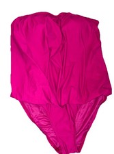SPANX SHAPING Strapless Pink Swim One Piece Slimming Swimsuit Bathing Suit Sz 8