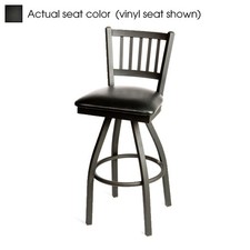 Oak Street Mfg SL2090SWB Verticalback Swivel Barstool w/Black Wood