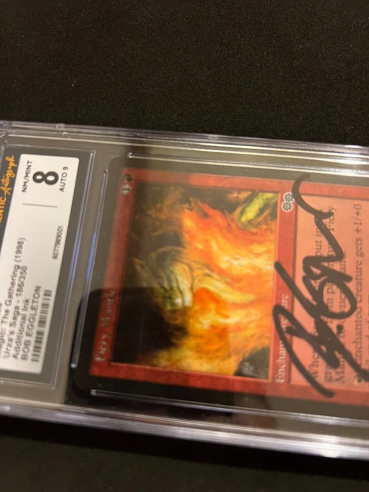 Fiery Mantle Misprint Add. Ink Bleed Ink (Urzas Saga) Magic MTG Cards CGC  Signa - Image 3 of 4