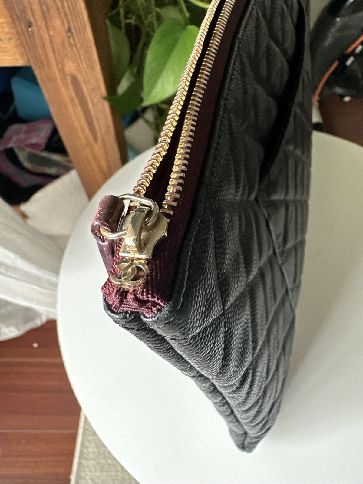 Chanel Bag Black Caviar Leather Large O-Case thumbnail 10