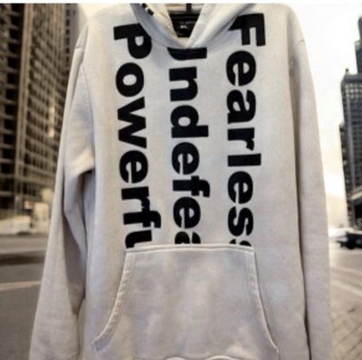 Hoodie SEVEN SOULS NEW YORK FEARLESS UNDEFEATED & POWERFULL VERTICAL LARGE NWT