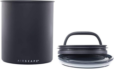 Kilo Coffee Storage Canister - US Patented Inner Plunger Lid Removes Excess Oxyg