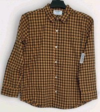 Old Navy Boys Size Large Husky Plus Yellow Shirt Lightweight Long Sleeve Stripe 