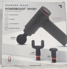 Sharper Image Powerboost Sport Percussion Handheld Massager: Metal