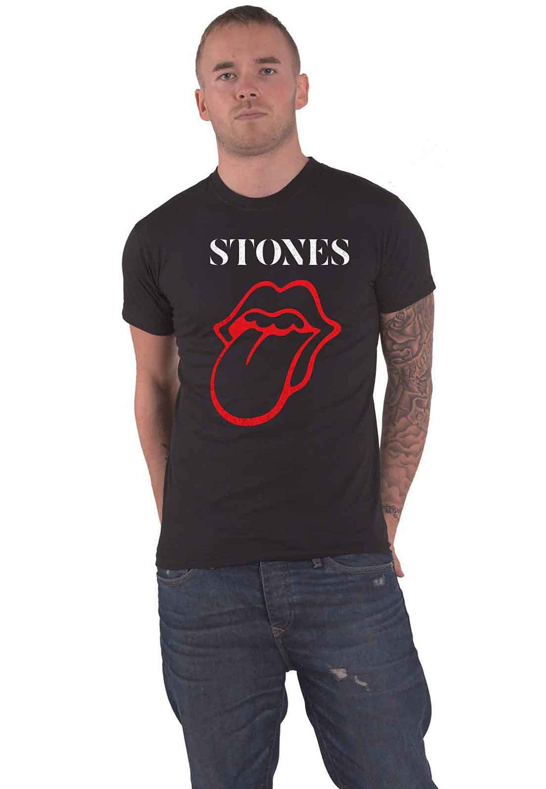 Rolling Stones Футболка Sixty Classic Винтажный язычок Nuovo Ufficiale Uomo Siz