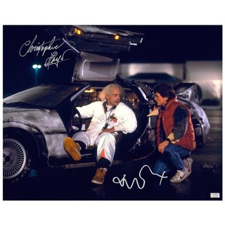 Michael J. Fox Christopher Lloyd Autographed Back to the Future TM 16x20 Photo