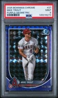 6273 Mike Trout 2025 Bowman Chrome #27 Purple Geometric Refractor /250 PSA 9