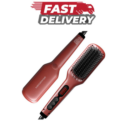 Megawise Pro Ceramic Ion Straightening Brush - Quick Heat Up in 20 Seconds,