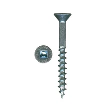 Highpoint 8 x 1  XT Square Drive Woodworking Screws Flat Head Clear Zinc 100 pc