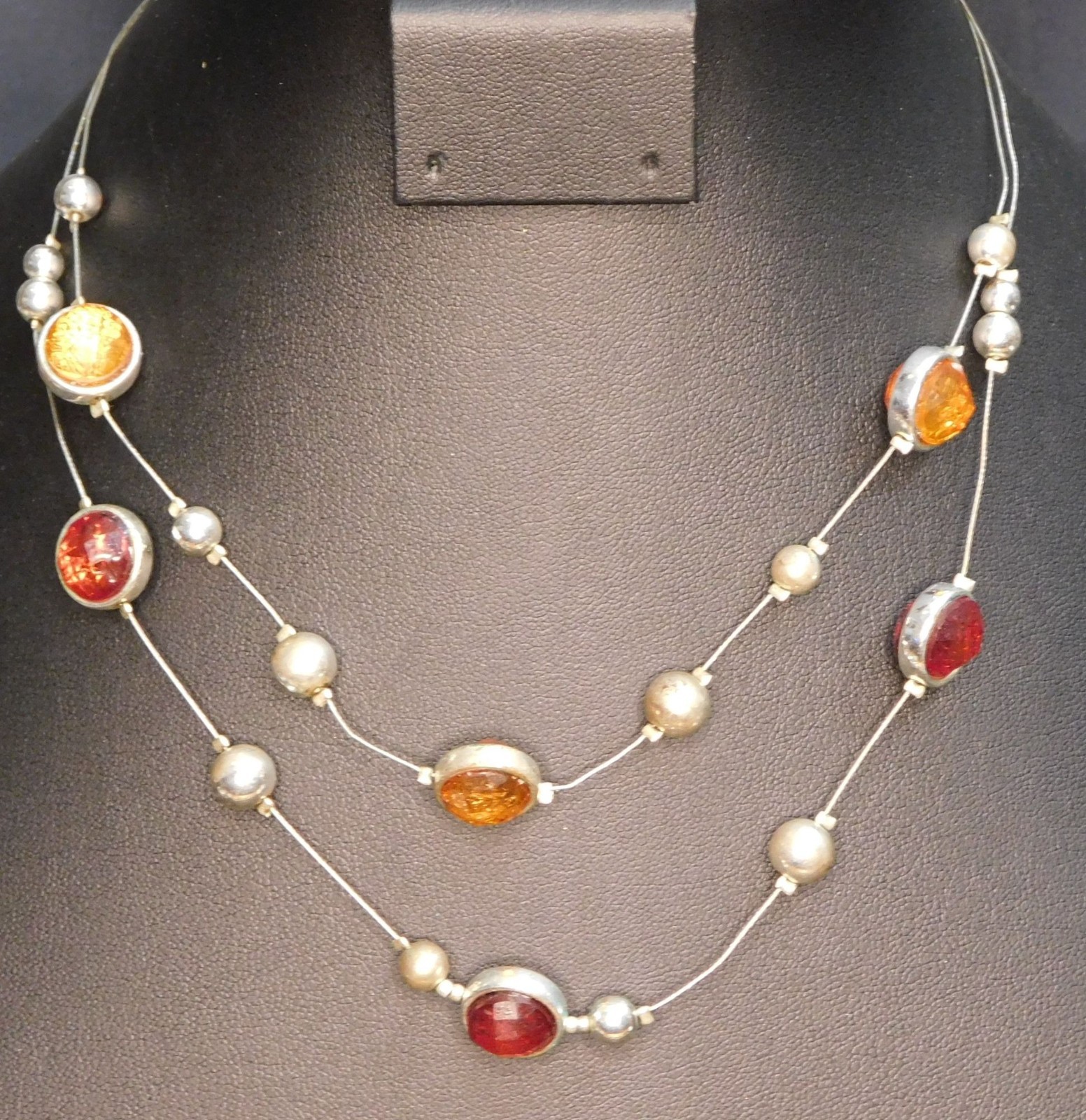 Fall Celestial Floating Gem LayeredNecklace - image 1