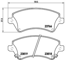 Bremsbelagsatz Vorne Lucas-System für Toyota Corolla E12 Kombi Limo 01-08