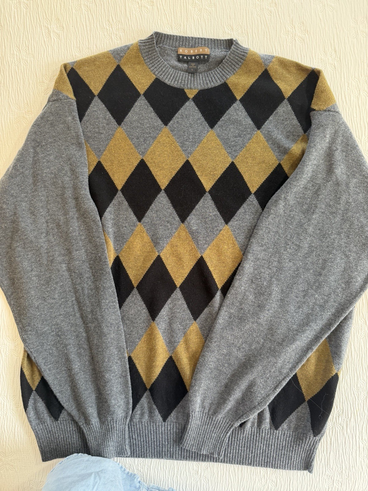 Robert Talbott Men's Pullover Sweater Argyle Size… - image 13