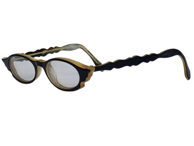 Jean Lafont Prima Donna Brille | Schwarz/Beige | Cat-Eye | Vintage | 42-16-135