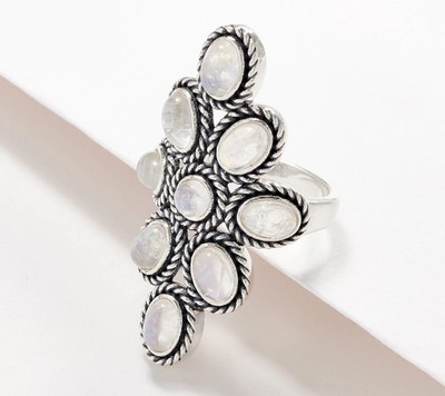 Affinity Edelsteine Cabochon Seil Textur Ring, Sterlingsilber, Größe 5