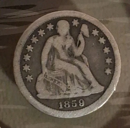 1859 Seated Liberty Dime