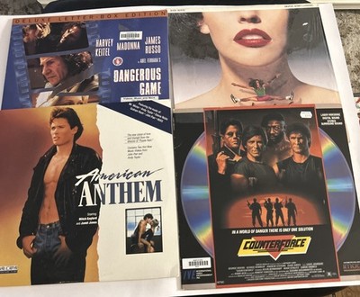 Counterforce/ Dangerous Game/ American Anthem/ Body Moves-4 Laserdisc Lot